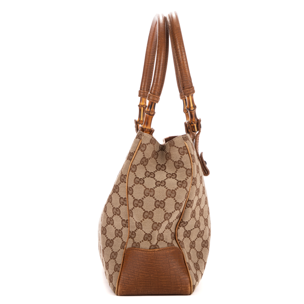 Gucci Bamboo Tote in Beige Monogram canvas - Picture 7 of 8